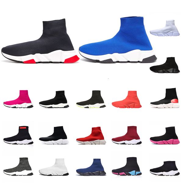 

fashion hipster paris sock shoes womens mens designer shoes grey peach speed trainers breathable elastic fabric sport sneakers