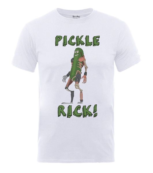 

new brand fashion luxury designer mens t shirts rick and morty rm rat suit pickle rick' t-shirt - new, White;black