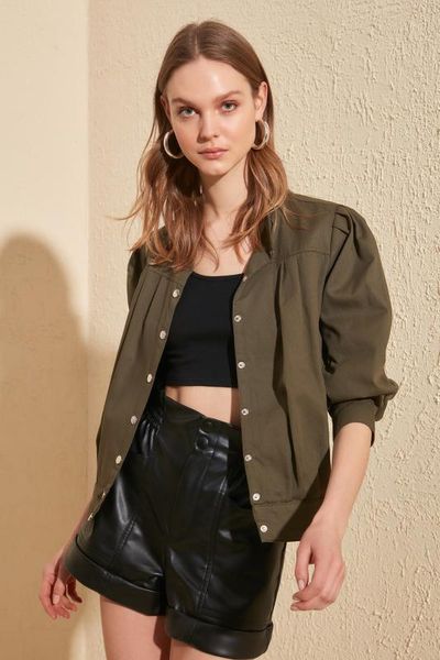 

trendyol basic jacket twoss20ce0130, Black;brown