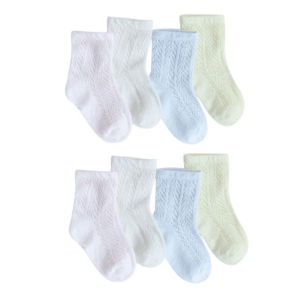 

baby socks ultra-thin cotton solid color baby socks boneless newborn, Pink;yellow