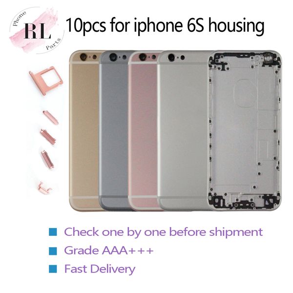 

10pcs frame medium chassis for iphone 6s case for iphone 6s assembly cover battery sim card with logo
