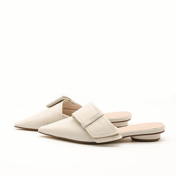 

female shoes slippers casual pointed toe slides lady summer woman low shallow 2020 girl beach flat fashion basic, Black