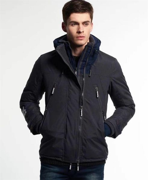 

designer men jackets hooded autumn thicked warm parka windbreaker sport casual male outwear brand jacket uk fashion m-xxxl, Black;brown