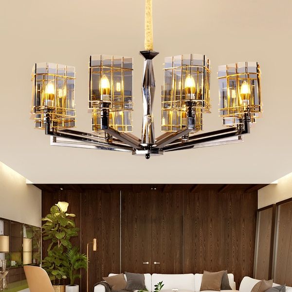 

Modern LED living room crystal chandelier loft hanging lights dining room suspension fixtures bedroom lighting home pendant lamp