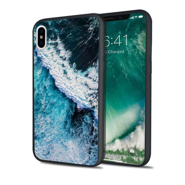 

capa beautiful sea waves case for iphone 11 pro xs max xr 8 7 6s plus 5s se 5 case soft silicone cover.