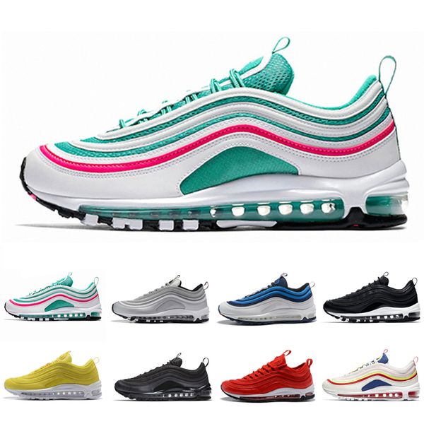 

97 Мужские кроссовки Подушка Мужчины Женщины Tripel Белый Черный Металлик Золото Юби