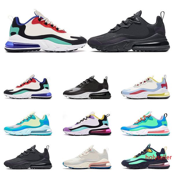 

2019 react men running shoes bauhaus optical triple black haper jade sug8r fashion mens trainers breathable sport sneakers size 36-45