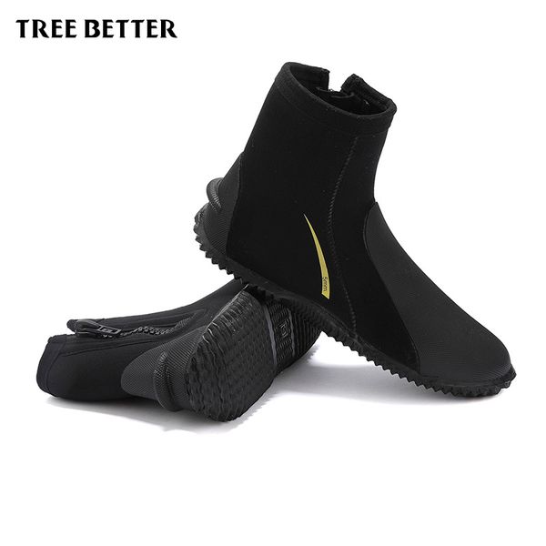 

diving boots 5mm neoprene profession diving equipment zipper swimming flippers keep warm swim socks rubber shoes for men women