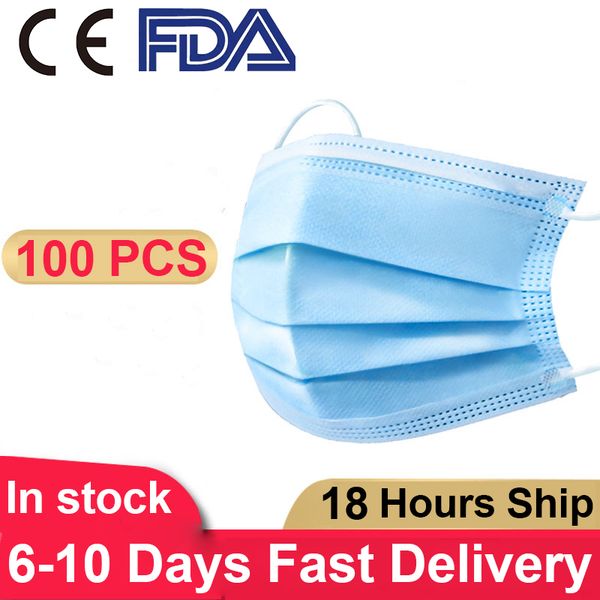 

100pcs in stock mouth mask dropshipping disposable face mouth masks anti-dust earloops adults masks mouth muffle fast shipping