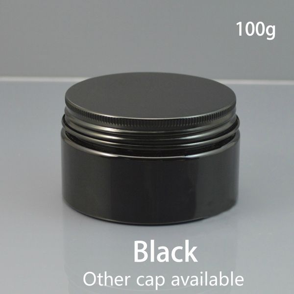 Black 100g de creme de creme de plástico recarregável recipiente de loção cosmética vazio 100ml handmade mel aloe vera gel frete grátis