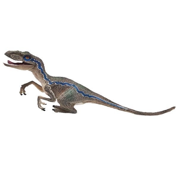 

new arrivals blue velociraptor dinosaur action figure animal model toy collector