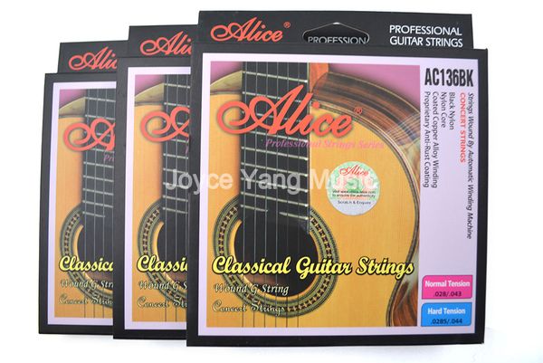 

3 sets of alice ac136bk normal hard black nylon strings classical guitar strings 1st-6th strings wholesales