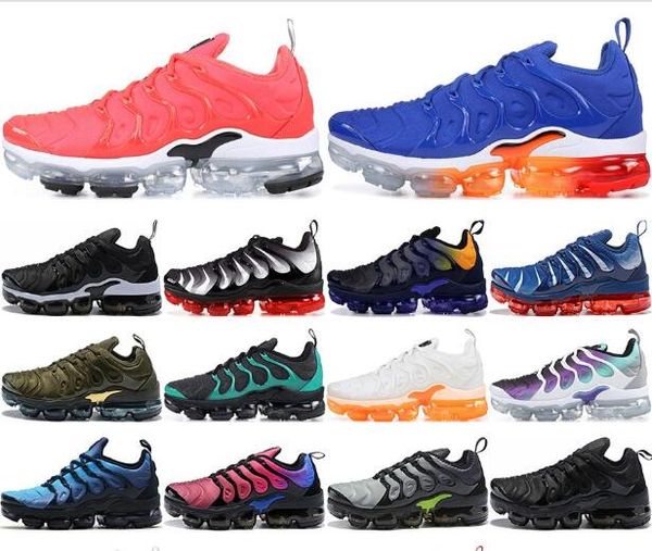 

brand new tn plus men women designer shoes black speed red white game royal anthracite ultra white black running shoes 2019 sneakers 36-45