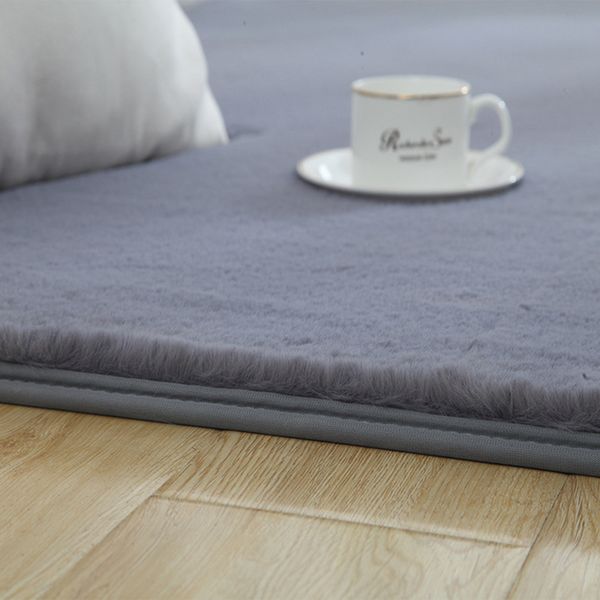 

nordic fluffy artificial fur rug microfiber hair center living room / bedroom rug 8 colors white gray brown pink