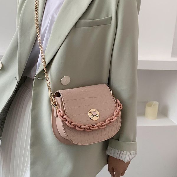 

women bag stone pattern embossed small square bag 2020 new fashion chain handbag casual wild one shoulder diagonal tide girl