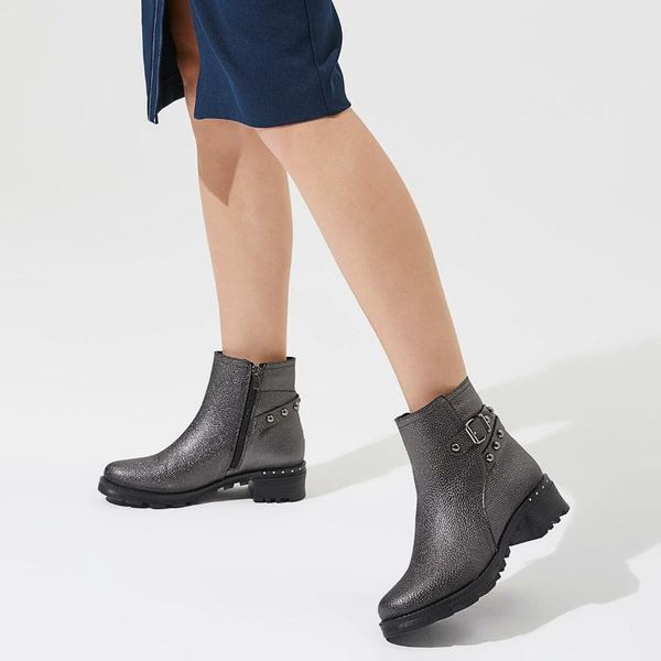 

flo belgi06y b silver women 's boots butigo, Black