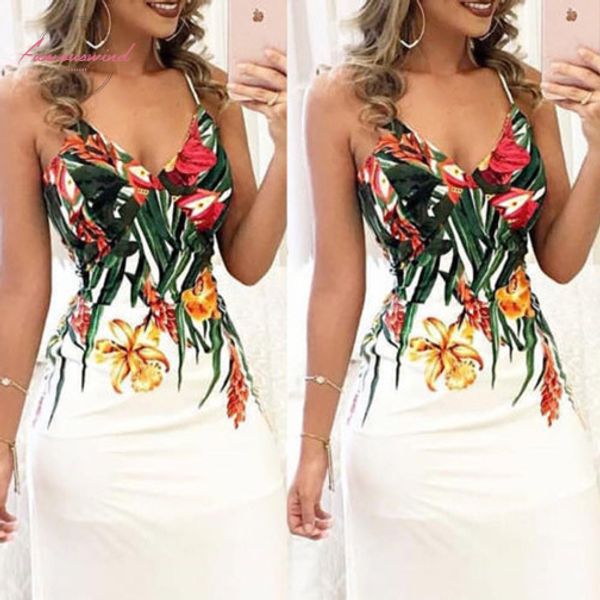 

fashion women summer floral sleeveless strap v neck boho dress casual long maxi evening party beach dress sundress, Black;gray