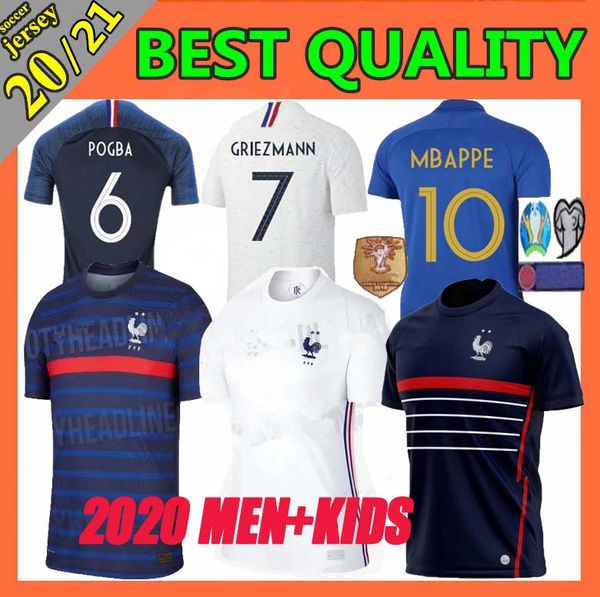 

men+kids 2020 griezmann mbappe euro france soccer jersey kante 2020 2021 centenary pogba football shirt maillot de foot, Black;yellow