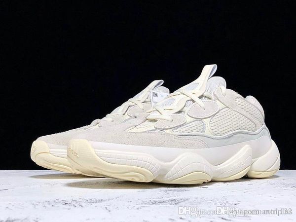 

2019 new salt kanye west 500 bone white men running shoes designer shoes super moon yellow blush desert rat 500 sport sneakers