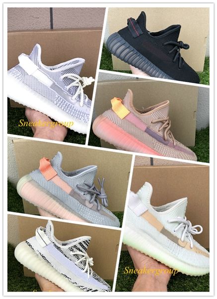 

Kanye V2 True Form Static Running Shoes Men Women Blue Tint Black White Beluga West Designer Shoes Sport Sneakers With Box 36-45