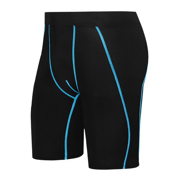 

new men's compression shorts underwear running shorts sporting trousers quick dry sport tights athletic gyms, Black;blue