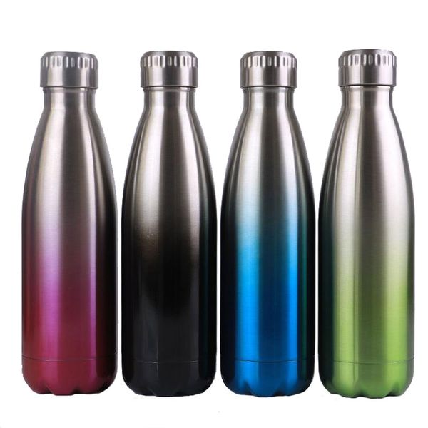 

350/500 мл, бутылки bpa free high grade двустенных гидроизоляцией.первые тепловой многоразовый вакуумная из нержавеющей стали cola bottle