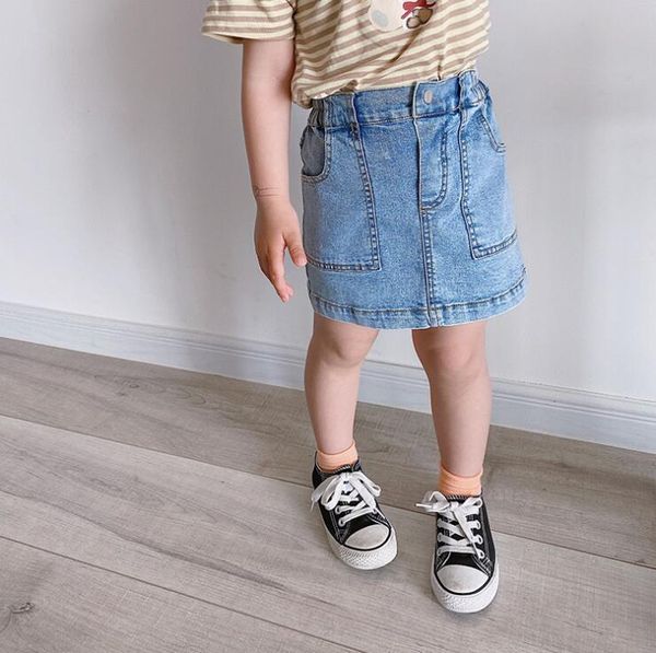

2020 korea style girls denim skirt fashion summer girls skirts 1-6t qh243