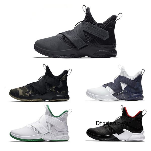 

2019 new soldiers xii 12 basketball shoes mens 12 gold/championship mvp finals training sneakers sports running shoes white size 7-12