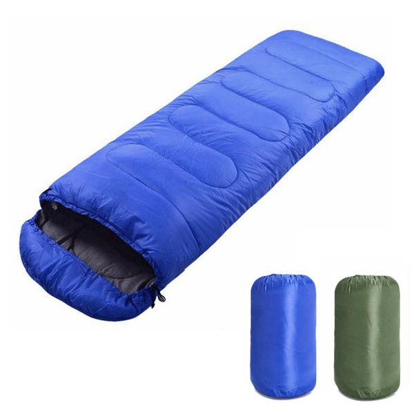 

portable lightweight envelope sleeping bag with compression sack for camping hiking backpacking jt-drop ship
