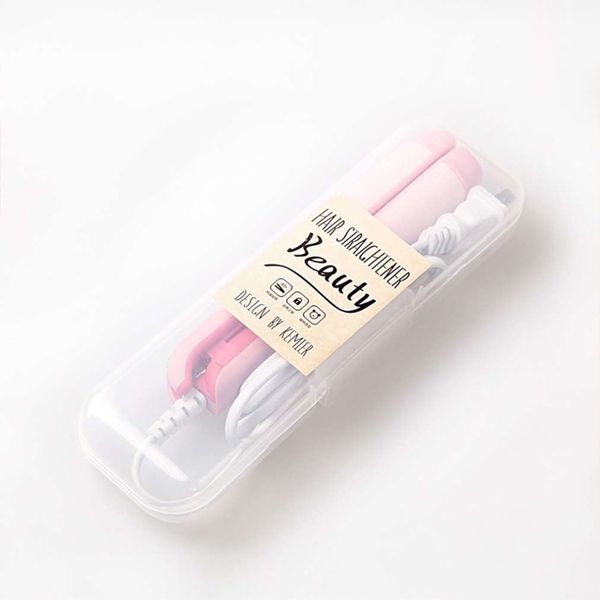 

creative korea cute fruit mini electric hair straightener and curling irons portable hair curler small size straightener, Silver