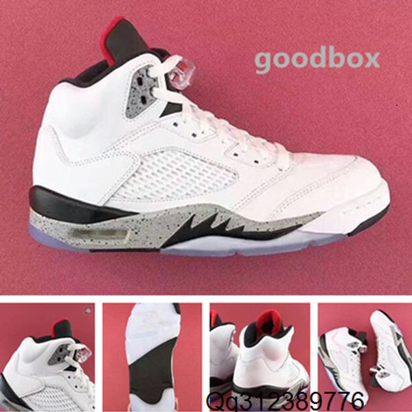 

white cement 5s online wholesale discount basketball shoes with box men size 40-47