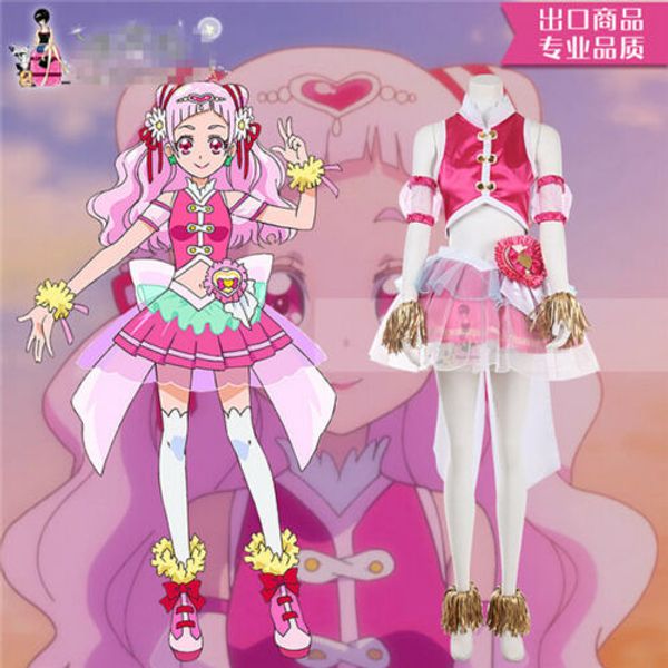 

anime pretty cure precure nono hana dress cure yell cosplay costume women dress, Black;red