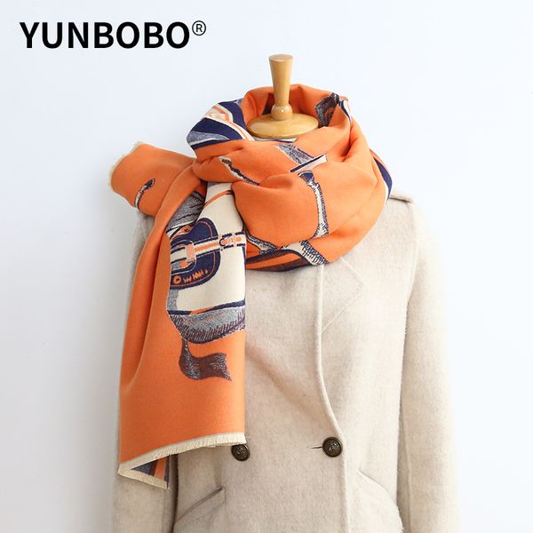 

winter double sided scarf women cashmere warm foulard lady horse scarves thick soft shawls wraps, Blue;gray
