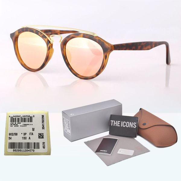 

Brand design Sunglasses Men Women Gatsby Retro Vintage Eyewear shades round frame glass lens Sun glasses with Retail box and label