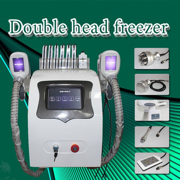 

2020 multifunction cryolipolysis coolshaping cavitation rf lipo laser machine double cryolipolysis handles fat e slimming device