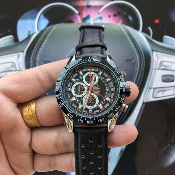 

men's watch sports watch famous design fashion brand quartz watch men's high quality, Slivery;brown