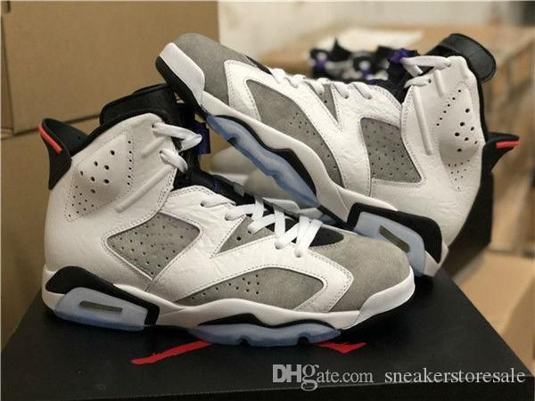 

wholesale 6 flint grey basketball shoes white black infrared 23 dark concord men 6s sneakers ci3125-100 with box size 40-46