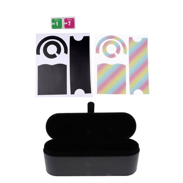 

dustproof hair dryer storage case hard box and rainbow glitter protective sticker film wrap sticker for dyson supersonic hair dryer