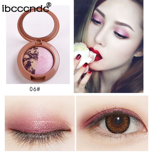 

double color baking powder eye shadow palette smoky matte eyeshadow mixed color eyeshadow nude glitter cosmetic makeup tool