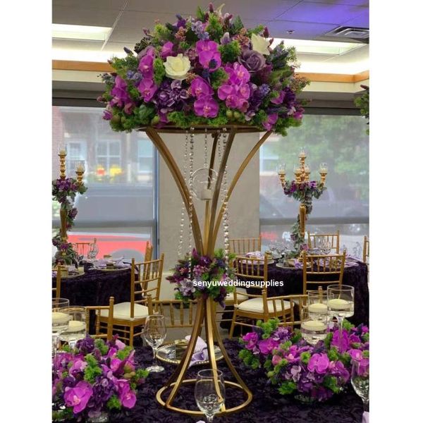 

iron frame flower stand high gold table centerpiece decoration wedding senyu1851