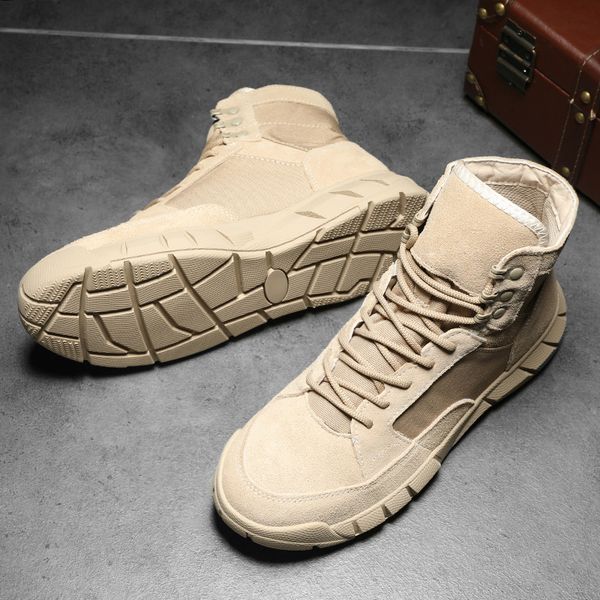 

autumn and winter new men's english leather shoes mens shoes men boots, Black