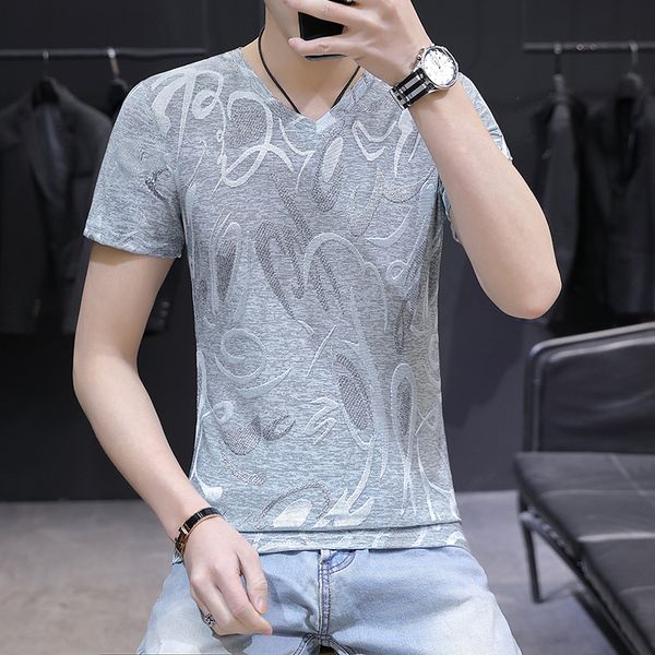 

fashion men t shirts summer sports running tees mens clothing short sleeve casual v neck ice silk fitness tshirt sportwear, White;black