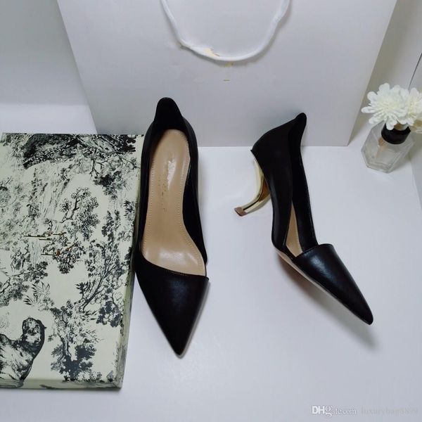 

sale 2019 casual designer shoes genuine leather high heels shoes slippers sandals pumps women pointed shoes
