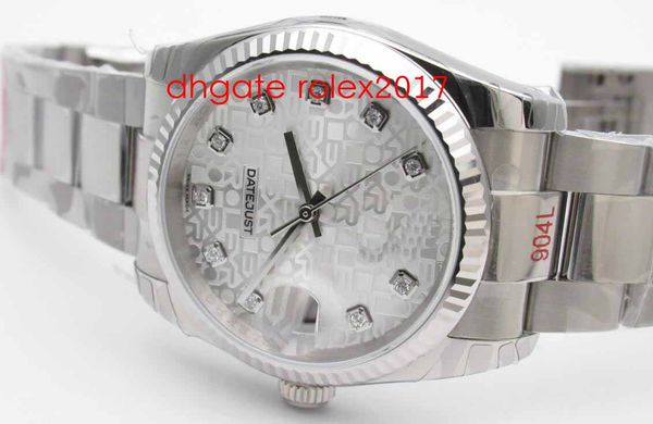

men's djf factory stainless 36mm datejust 904l v2 edition asia 2824-2 25j solid case back automatic movement jubilee dial diamond watch, Slivery;brown