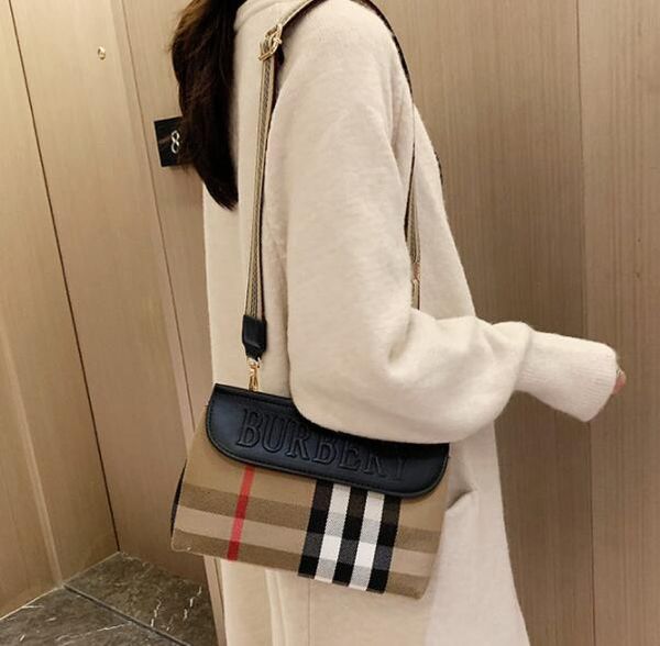 

luxury desingers bag new fashion recereational simple pure color stripe lady burburry bag shoulder chain bag