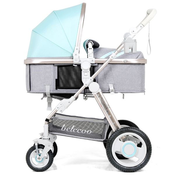

aluminum alloybaby stroller can sit reclining folding light portable high landscape shock baby carriage travel pram infant car