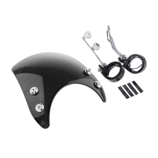 

plastic windscreen windshield 5 inch headlight fairing panel 39-41mm fork mount for harley sportster xl 883 1200 xl48 72 (black