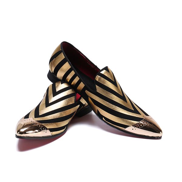 

2019 men fashion formal shoes pointed toe party dress shoes yellow fashion casual oxfords, Black
