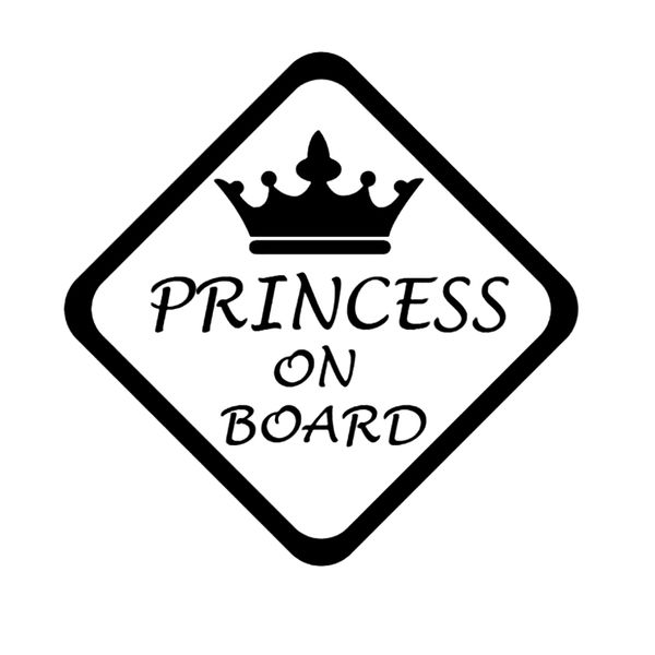 

15*15cm fashion personality creativity classic attractive princess on board funny vinyl decal sticker