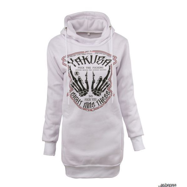 

womens designer printed sleeve loose hooded sweater casual long coat womencfxqh, Black;brown